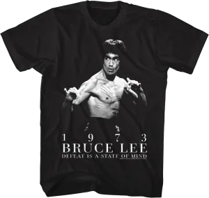 1973 Defeat Is A State Of Mind Bruce Lee T-Shirt