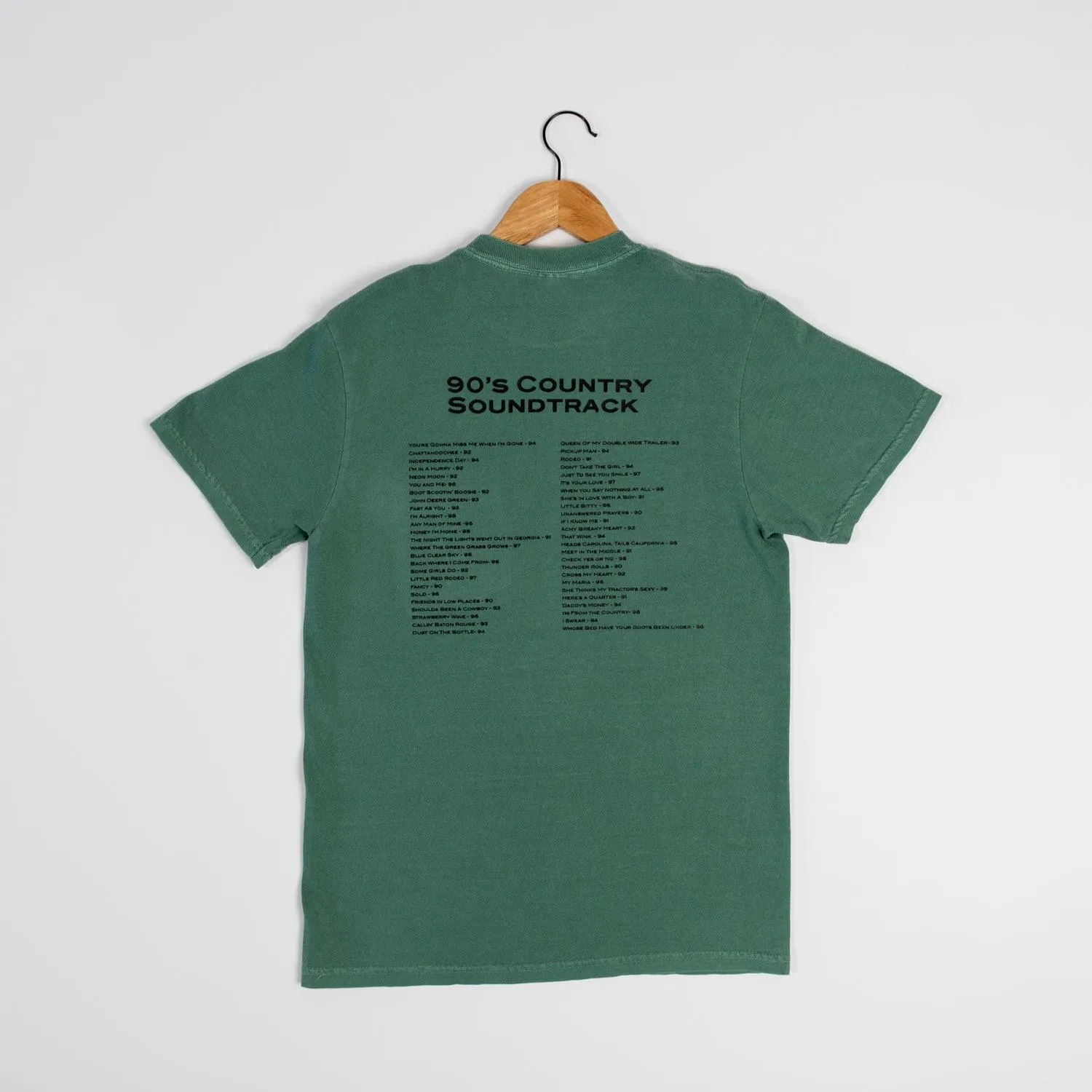 90's Country Soundtrack washed pocket Tee