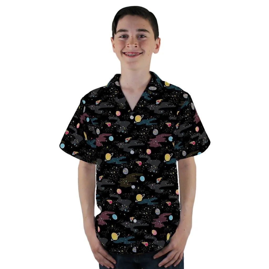 A Starry Galaxy Outer Space Youth Hawaiian Shirt