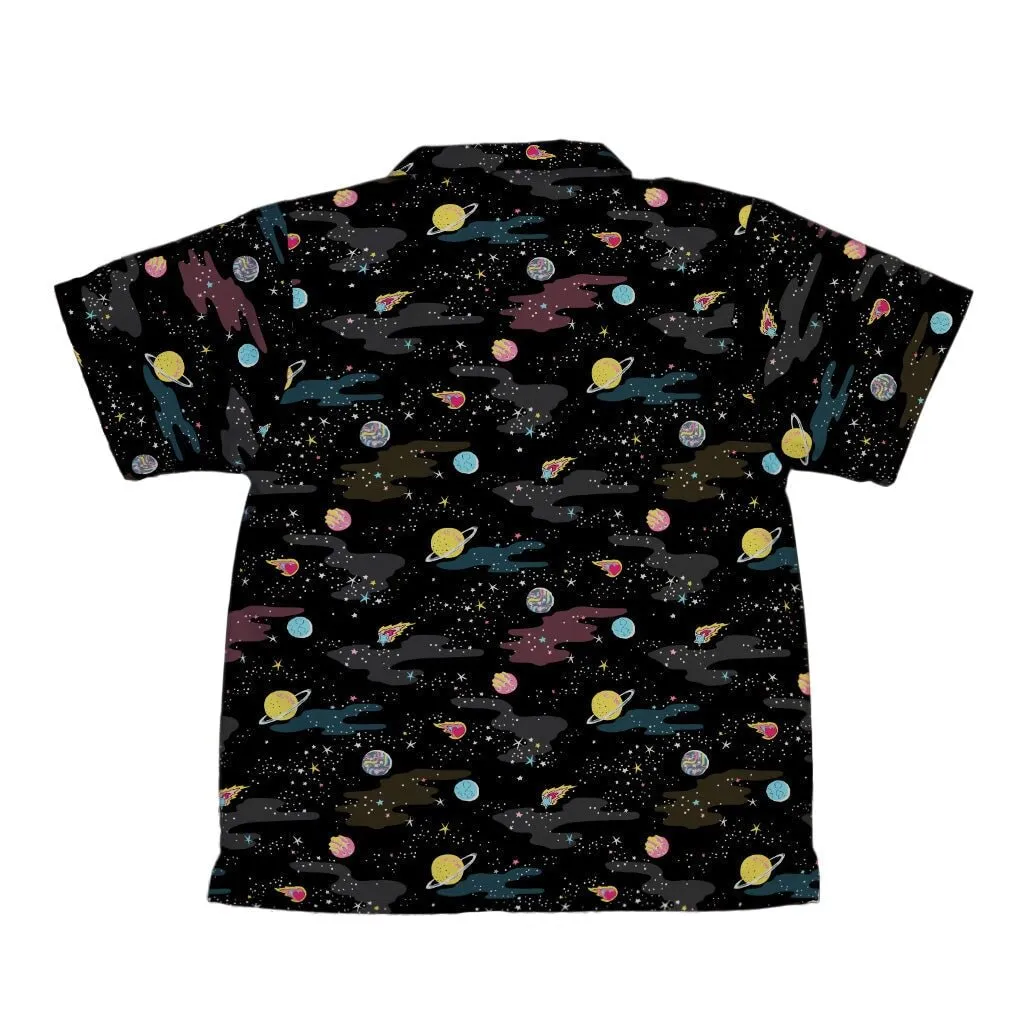 A Starry Galaxy Outer Space Youth Hawaiian Shirt