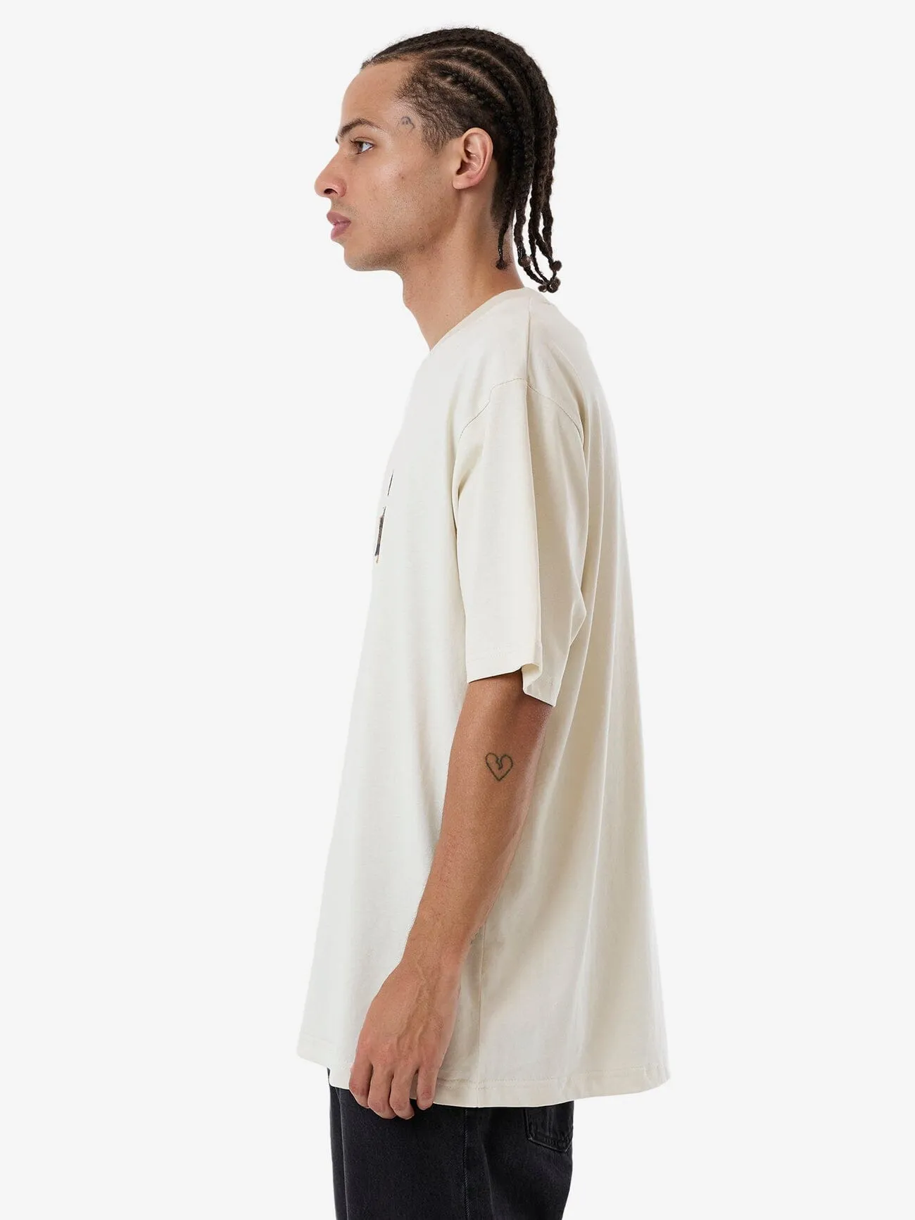 Above It All Oversize Fit Tee - Light Grey