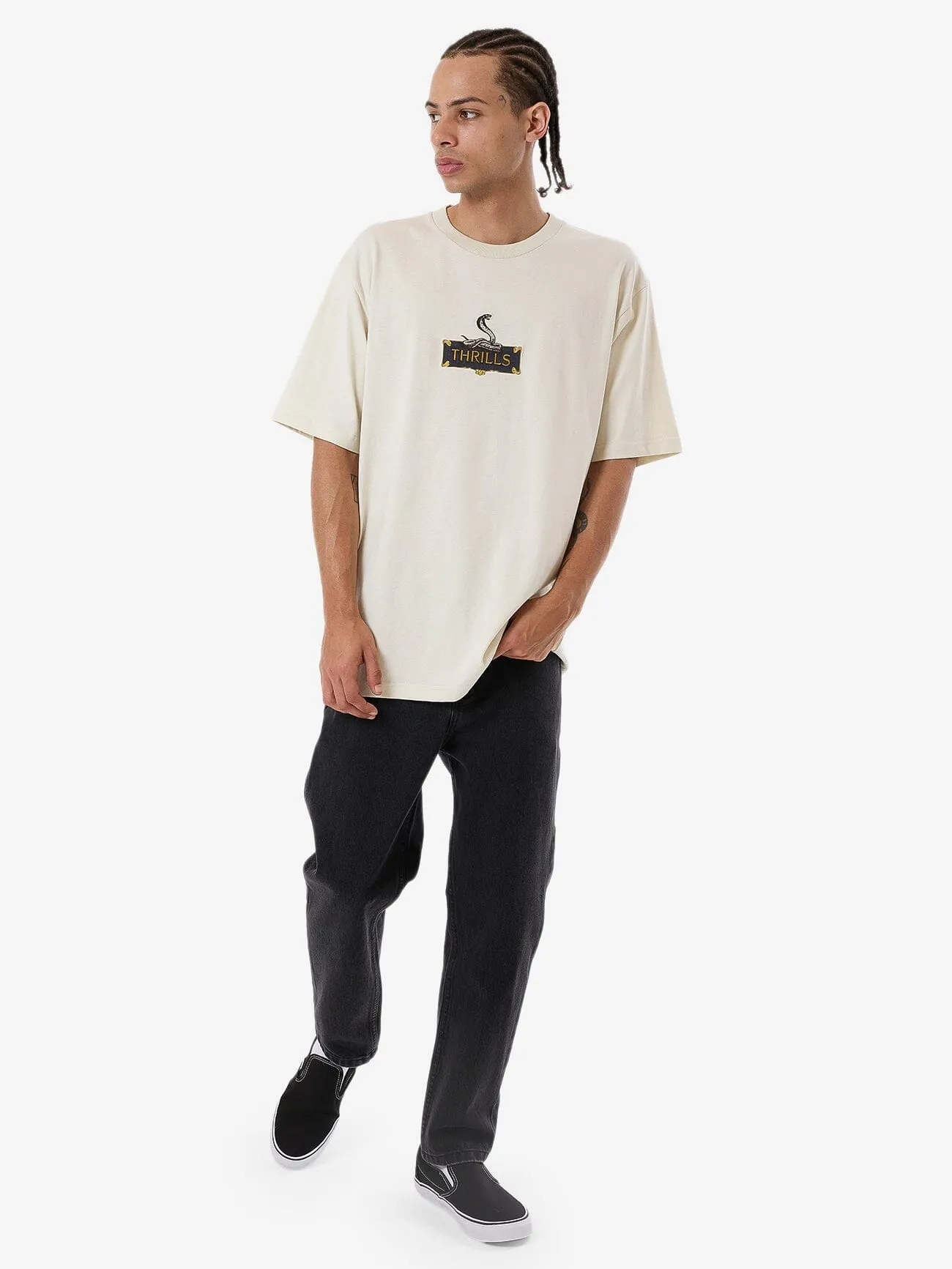 Above It All Oversize Fit Tee - Light Grey