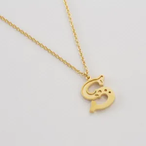 Alex Monroe 22ct Gold Vermeil Just My Type Letter S Necklace