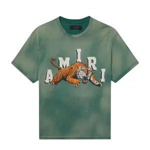 Amiri Vintage Tiger Tee Jade Green