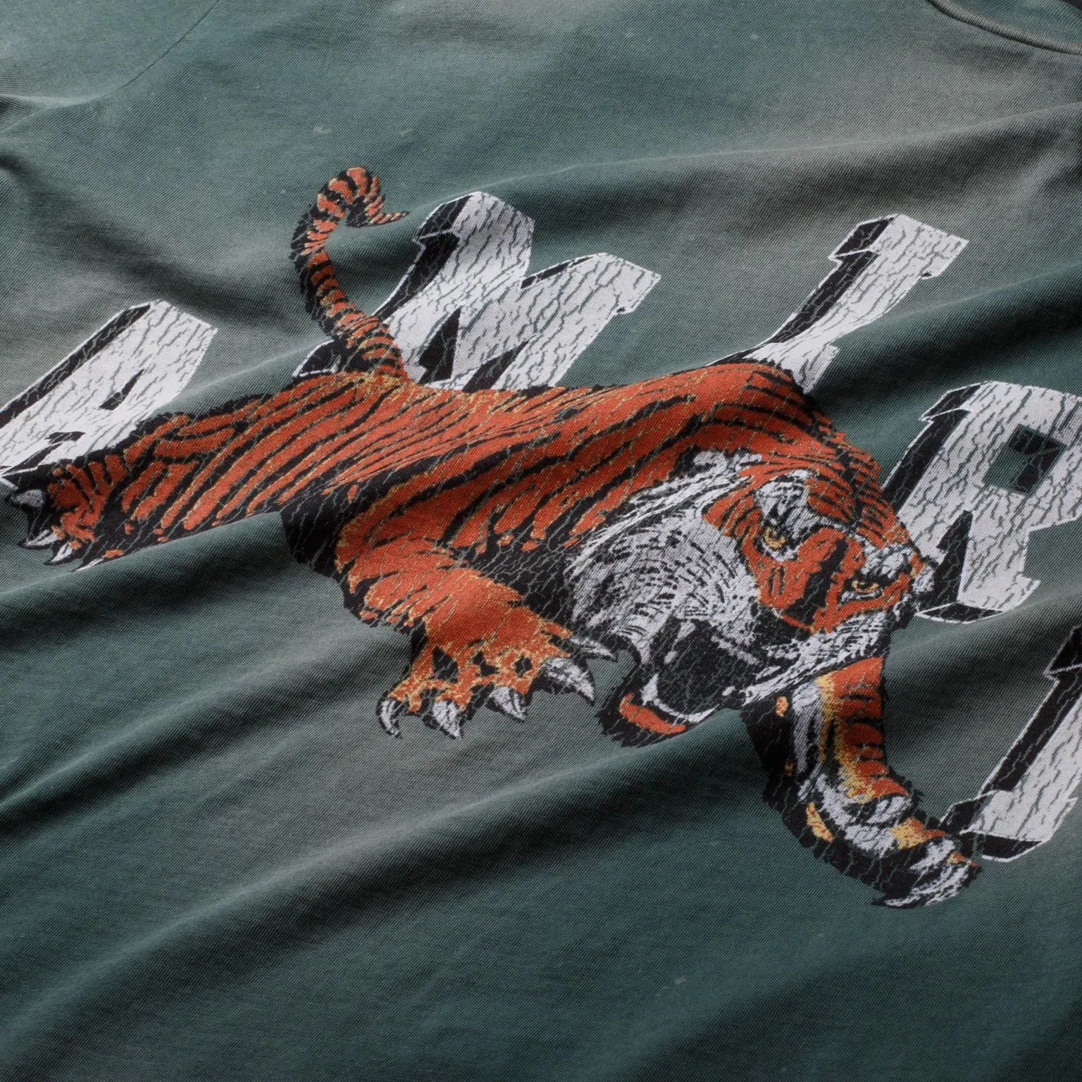 Amiri Vintage Tiger Tee Jade Green