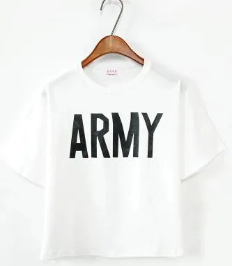 Army Printed Harajuku Loose Casual Shirt