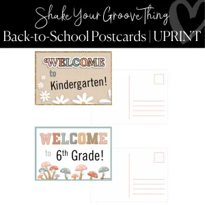 Back-to-School Postcards | Positive Classroom Community | Shake Your Groove Thing | UPRINT | Schoolgirl Style