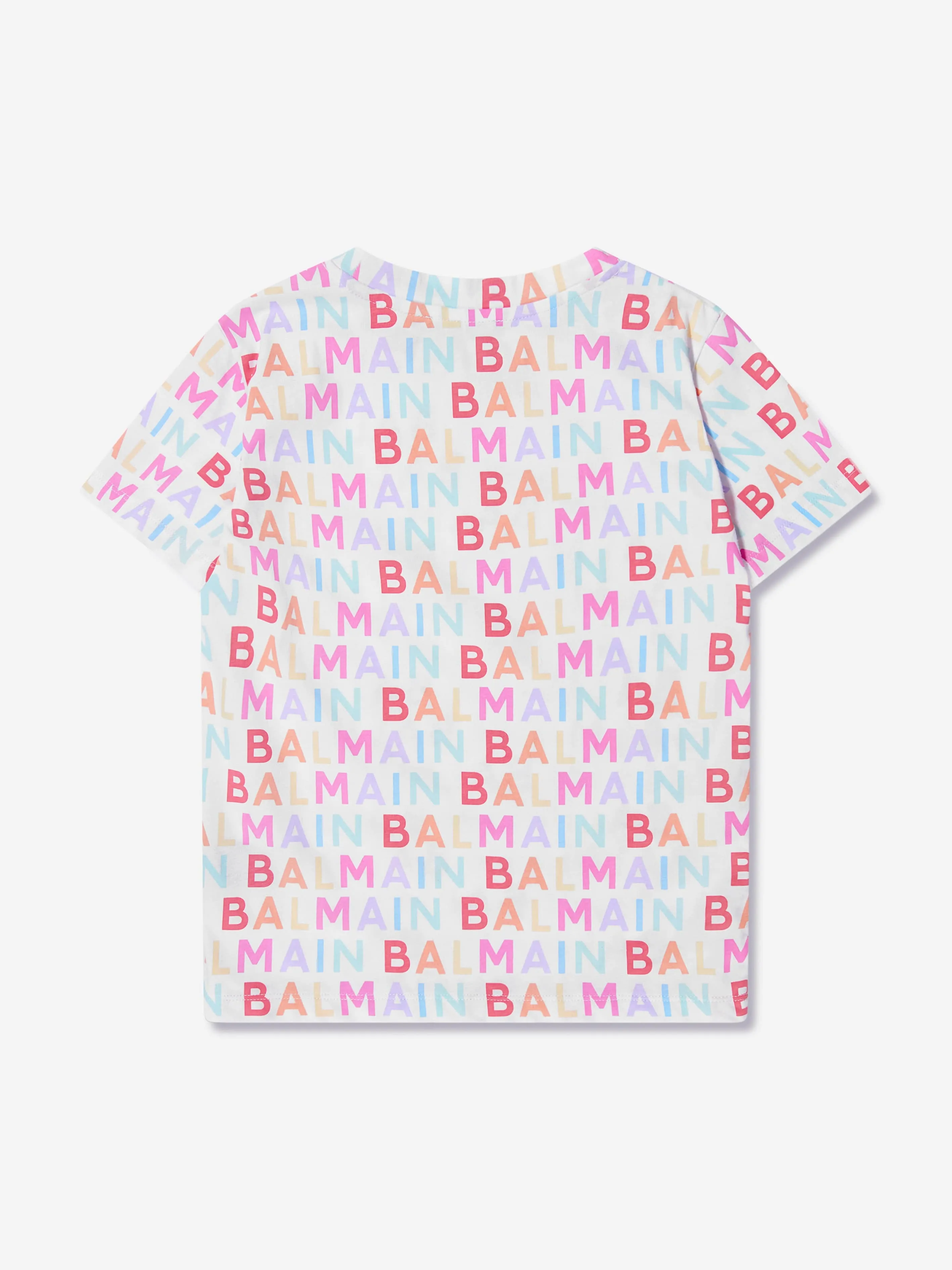 Balmain Kids Logo Print T-Shirt in Multicolour