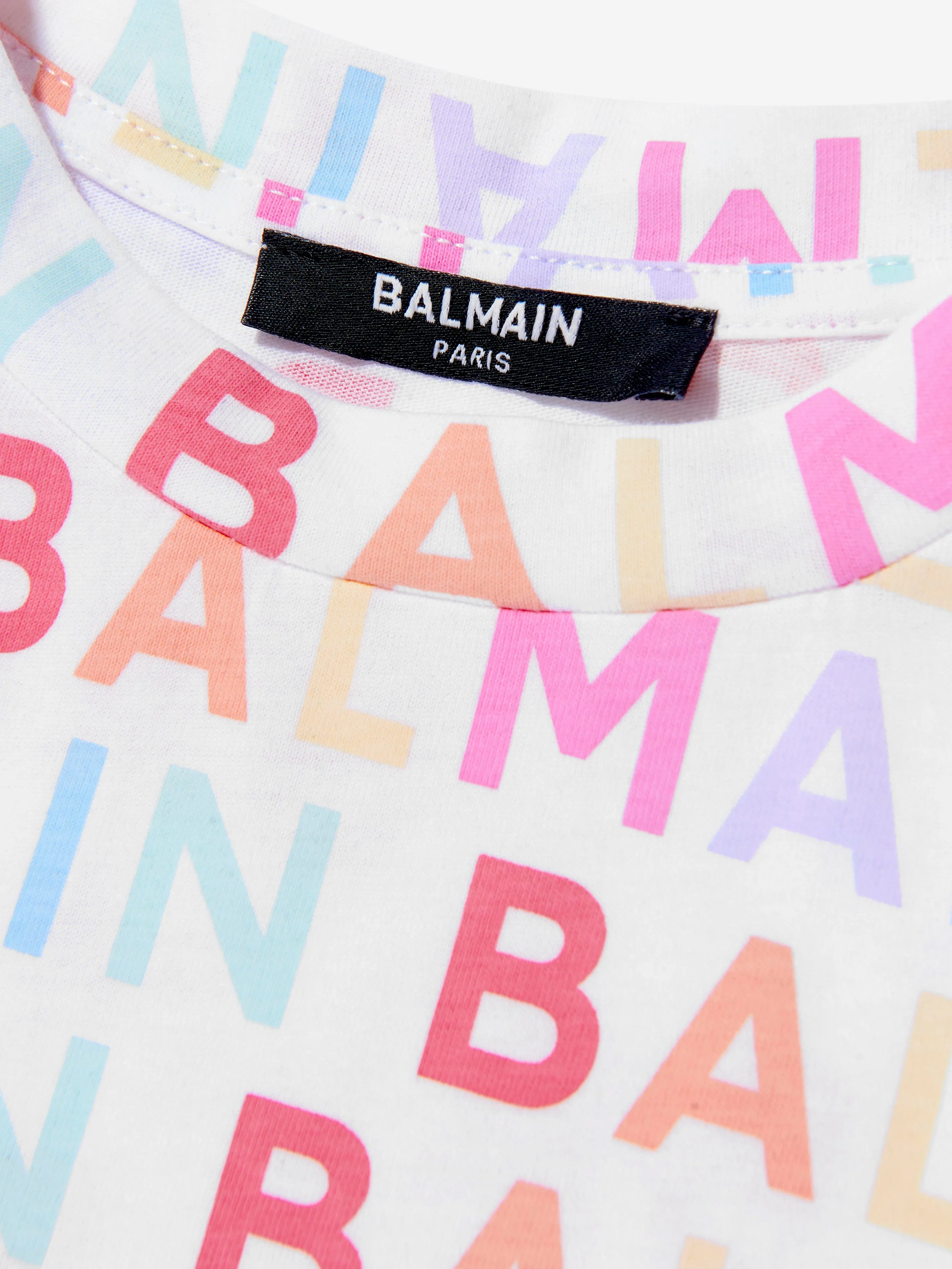 Balmain Kids Logo Print T-Shirt in Multicolour