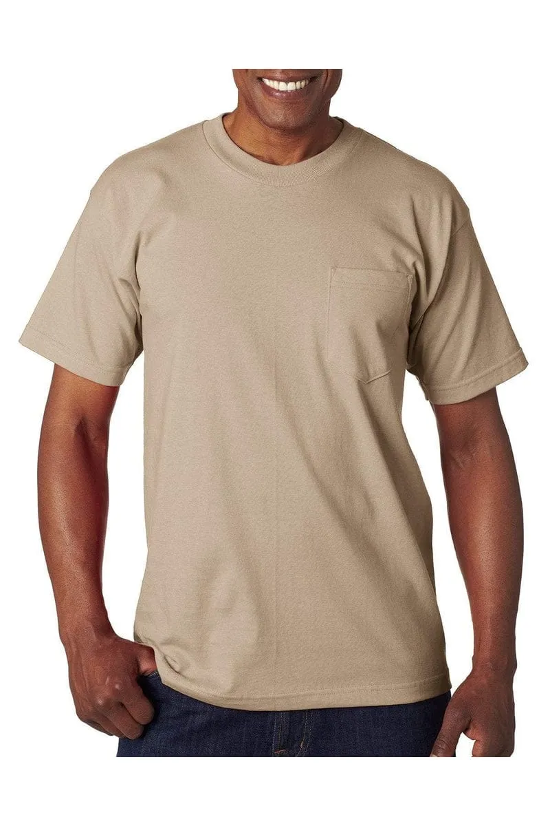 Bayside BA7100: Adult 6.1 oz., 100% Cotton Pocket T-Shirt, Basic Colors