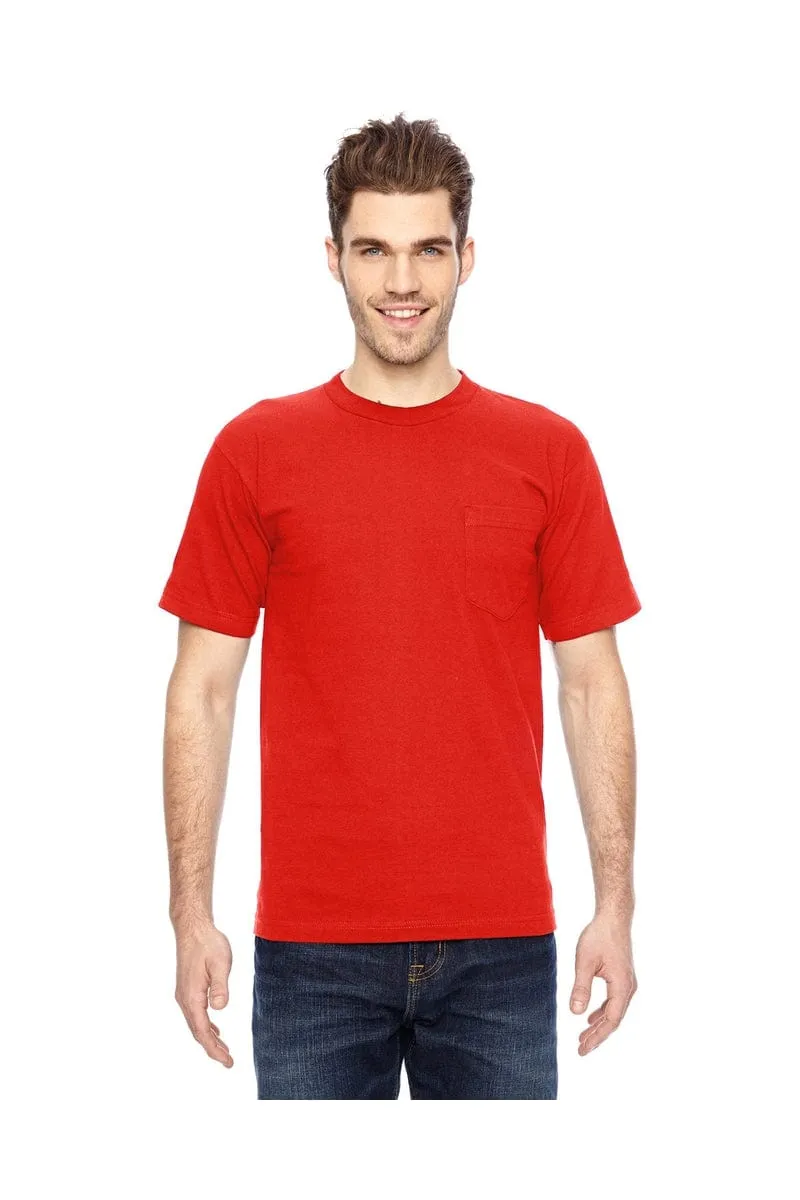 Bayside BA7100: Adult 6.1 oz., 100% Cotton Pocket T-Shirt, Basic Colors