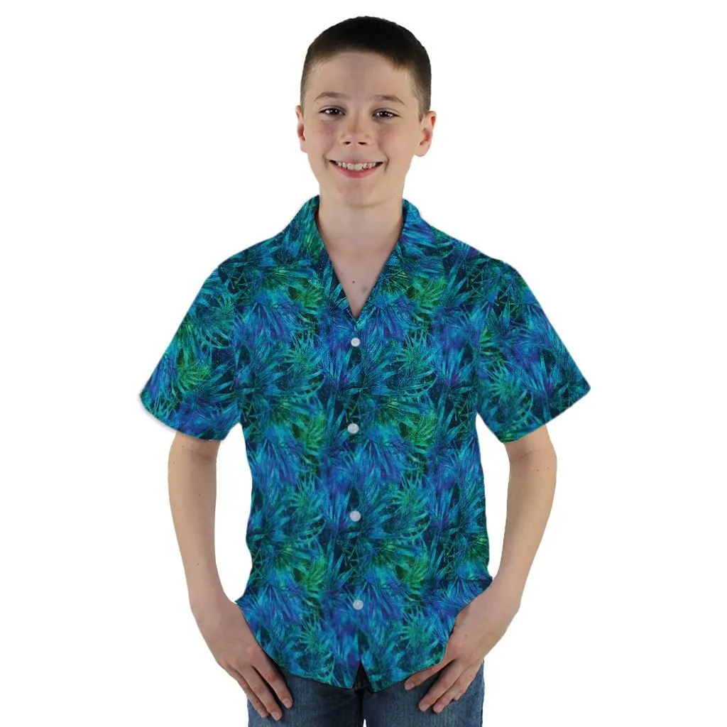 Blue Green Hawaiian Space Youth Hawaiian Shirt