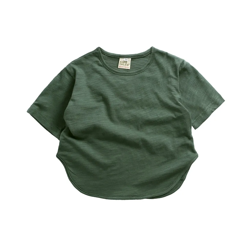 Breathable Boho Style Solid Color T-Shirts