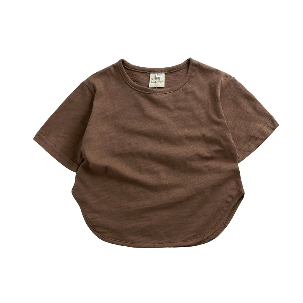 Breathable Boho Style Solid Color T-Shirts