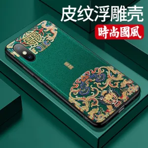 CENMASO Chinoiserie design Ultra Thin Soft Leather Back Cover Case for IPhone 11 Pro Max Case Original Vintage Chinese style for