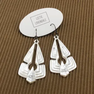 Clear & Pearl Glow Triad Earrings