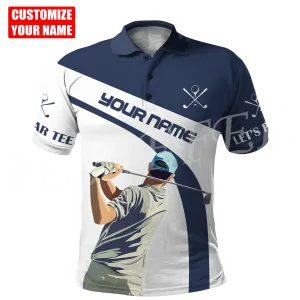 CustomName Golfer Player Sports Retro 3DPrint Summer Casual Polo Shirts Streetwear Short Sleeves T-Shirts