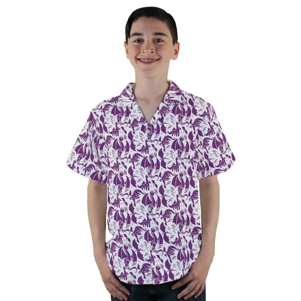 Dnd Purple Dragons Youth Hawaiian Shirt