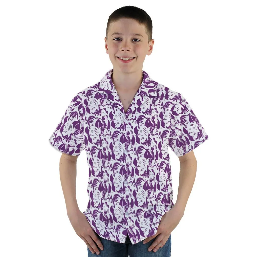 Dnd Purple Dragons Youth Hawaiian Shirt