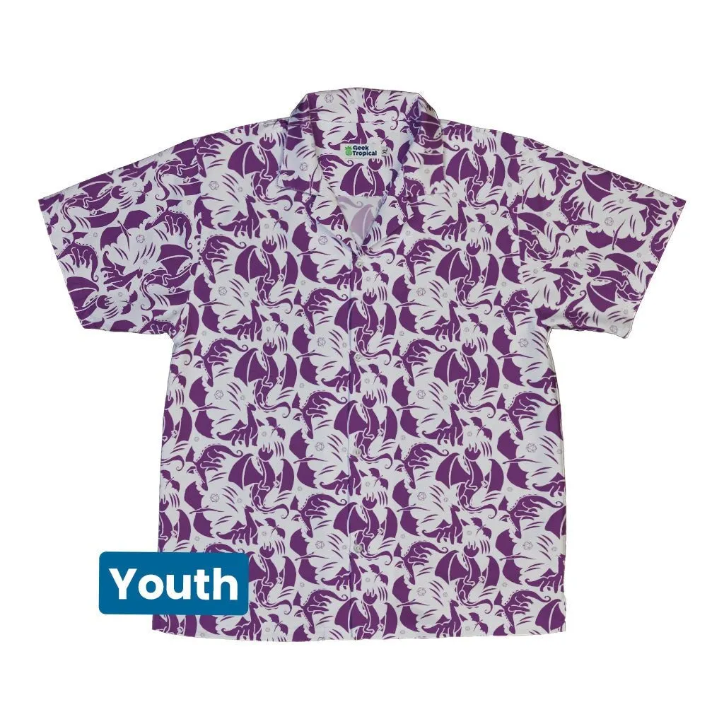 Dnd Purple Dragons Youth Hawaiian Shirt