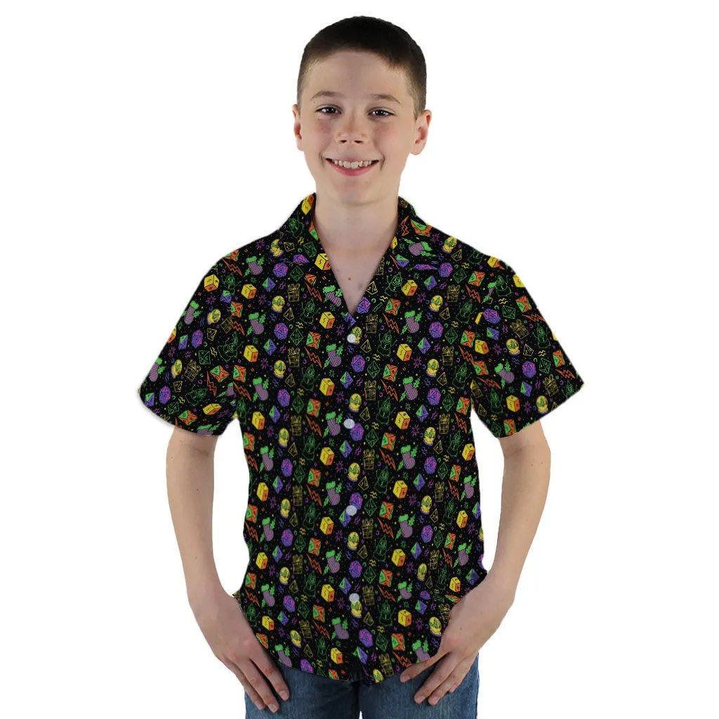 Dnd RPG Christmas Black Youth Hawaiian Shirt