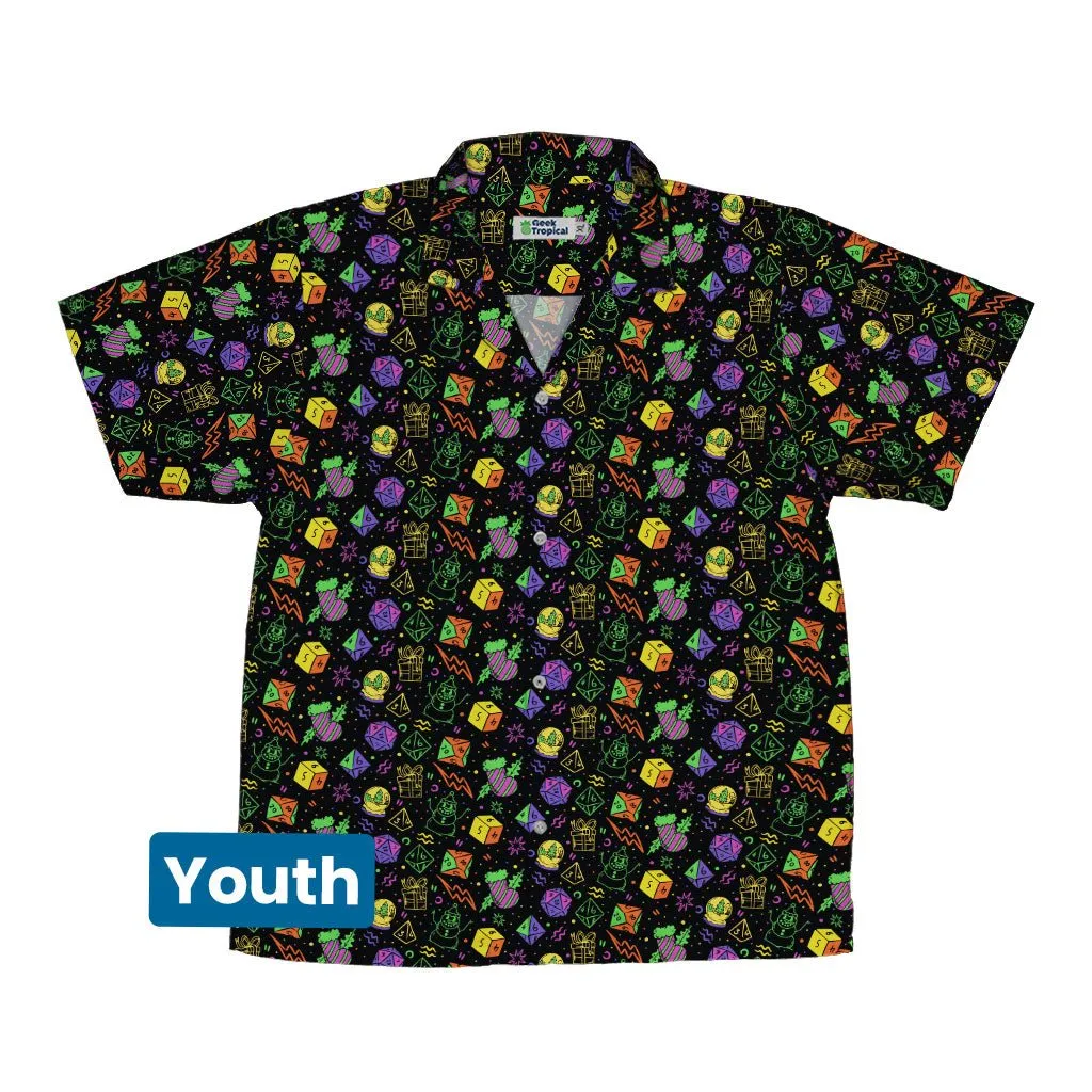 Dnd RPG Christmas Black Youth Hawaiian Shirt