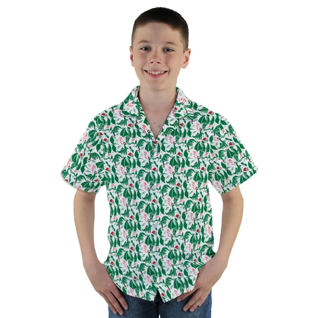 DND Santa Hat Dragons Youth Hawaiian Shirt