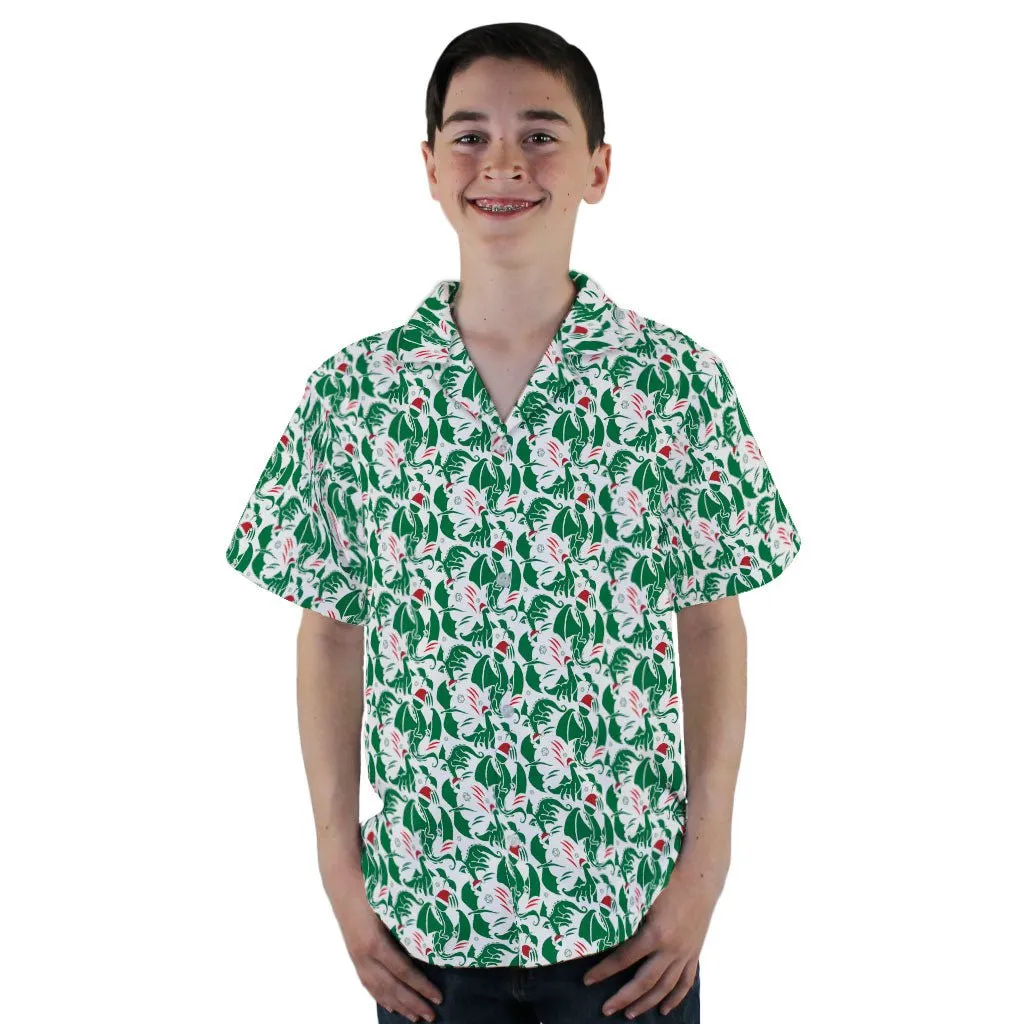 DND Santa Hat Dragons Youth Hawaiian Shirt