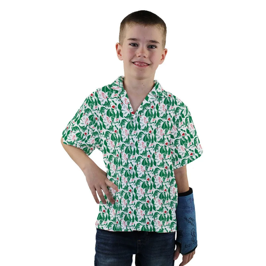 DND Santa Hat Dragons Youth Hawaiian Shirt