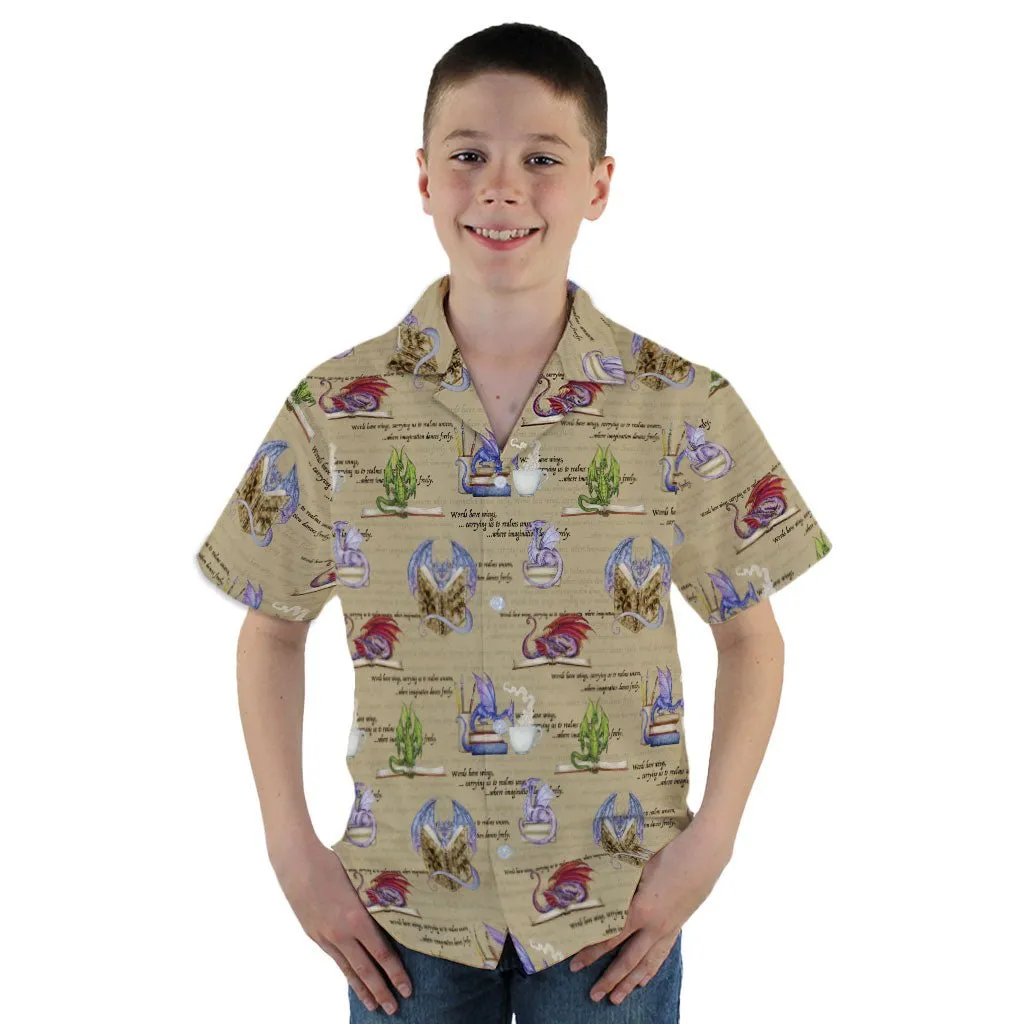 Dragon Bookworm Youth Hawaiian Shirt