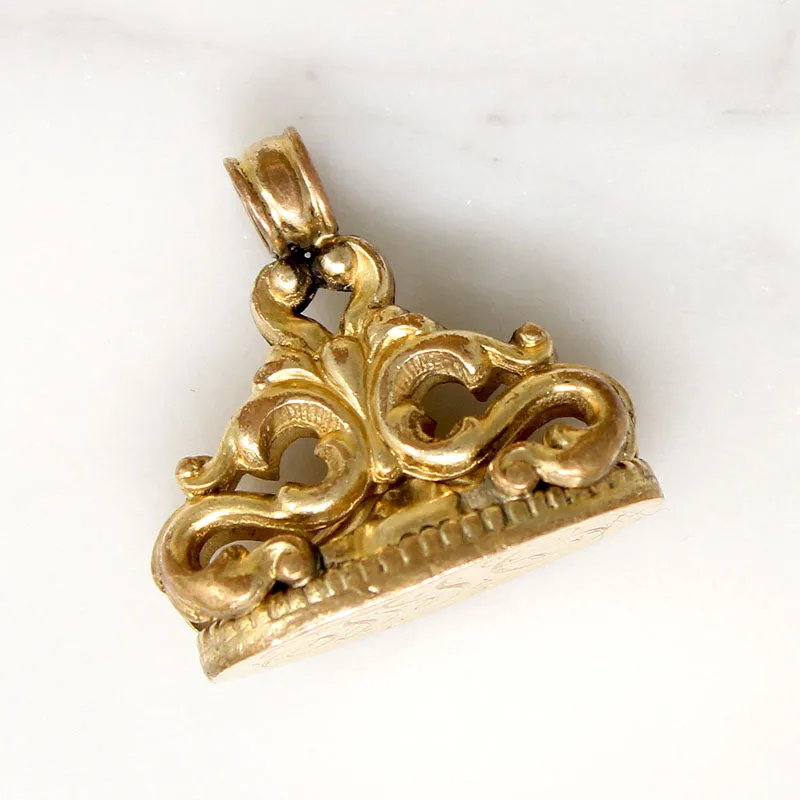 Elaborate Gold Filled Victorian Revival Fob