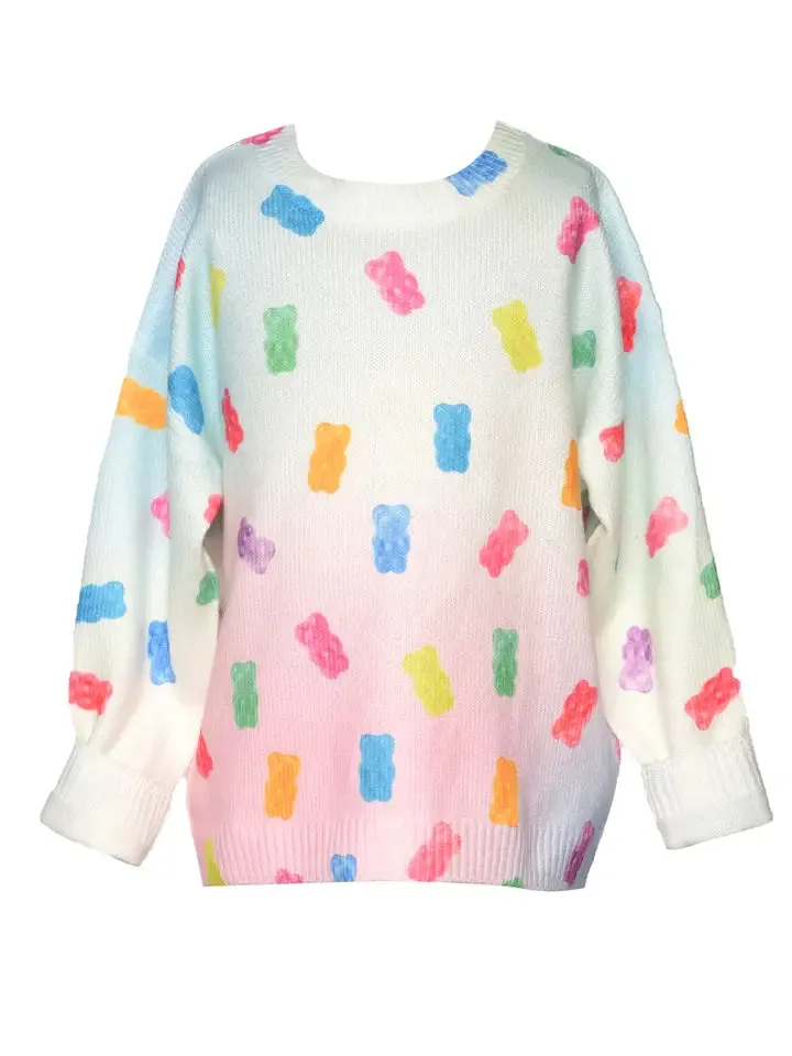 GBY All Over Gummy Bear Printed Sweater