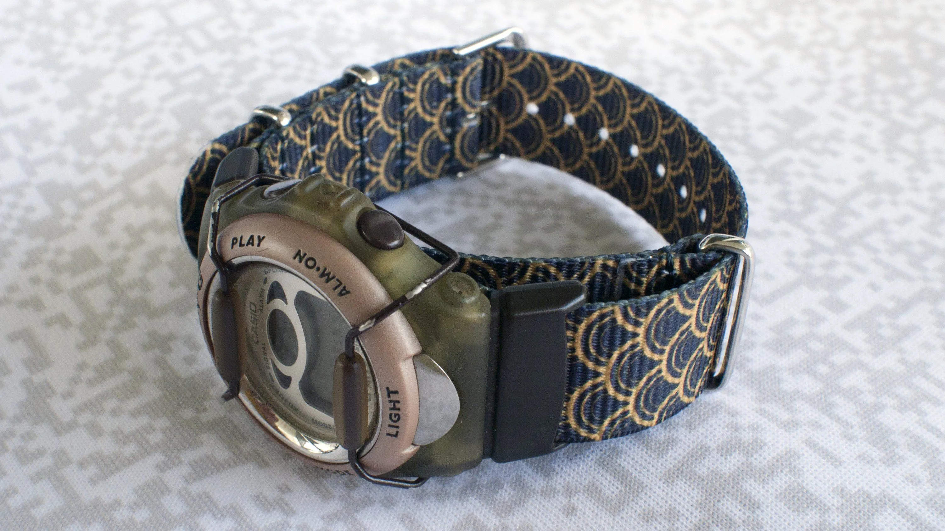 Golden Serpent Graphic Watch Strap