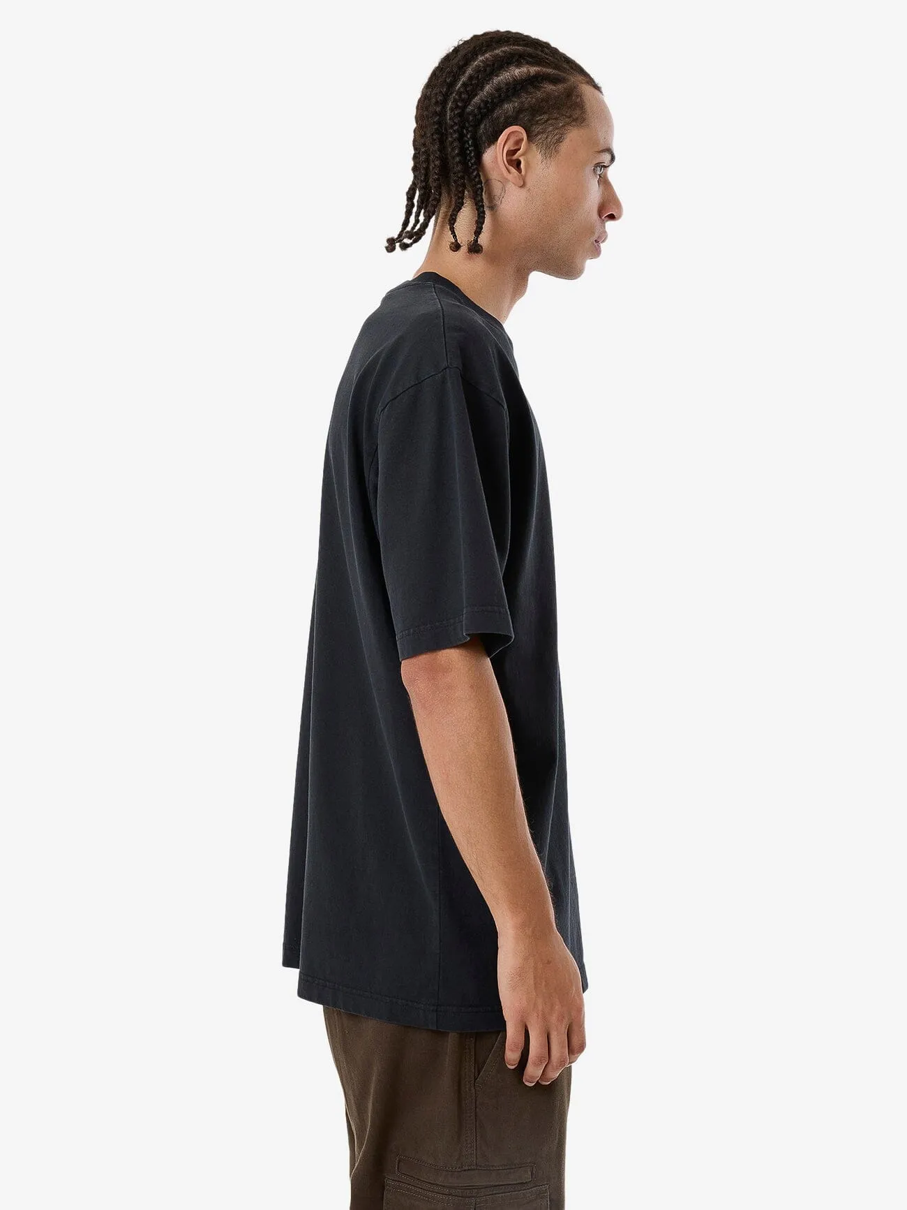 In Bloom Oversize Fit Tee - Twilight Black