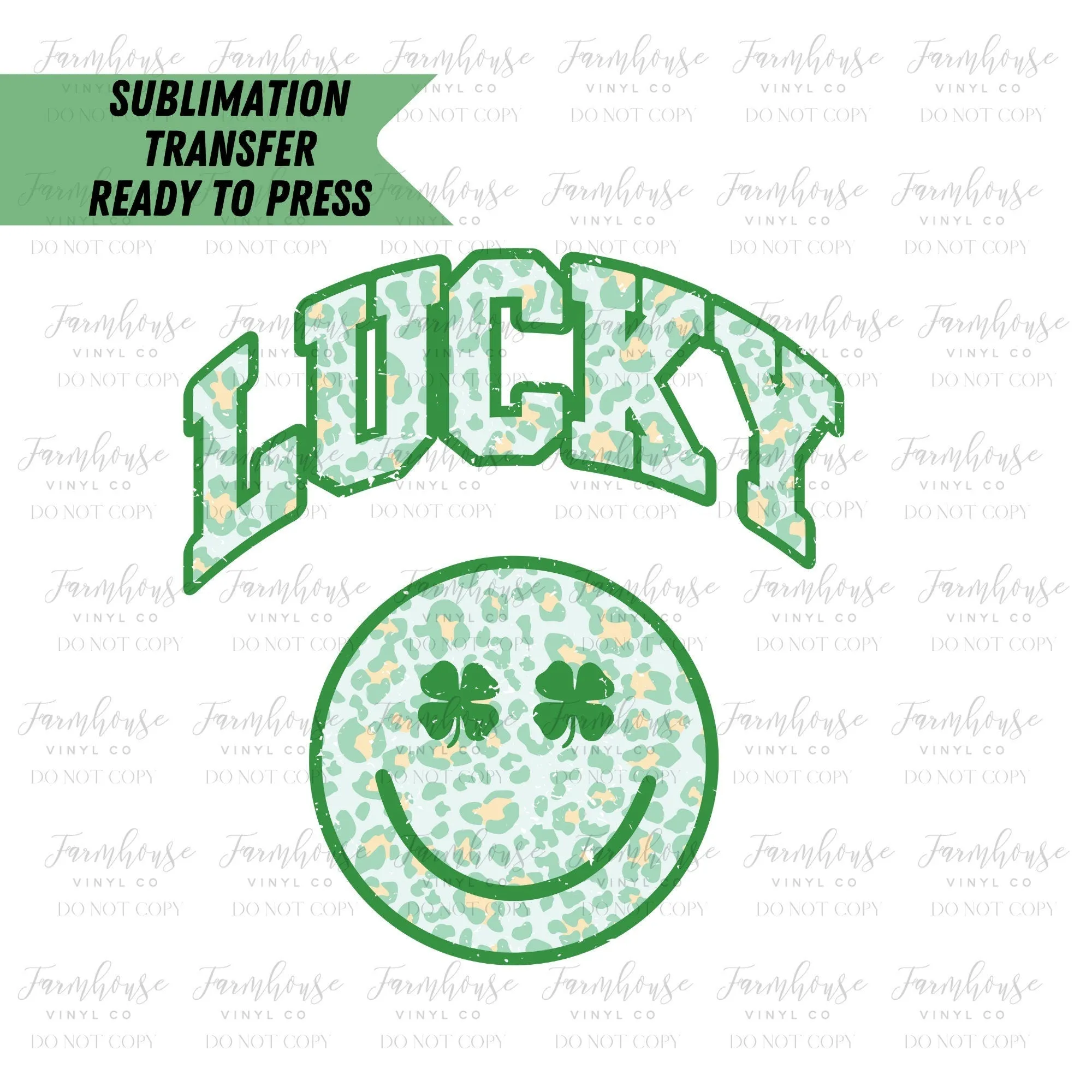 Lucky Shamrock  BOHO, Ready To Press, Sublimation Transfers, Sublimation Prints, Transfer Ready To Press, St Patrick Day