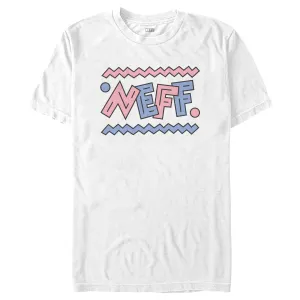 Men's NEFF Retro Pink and Blue Logo T-Shirt