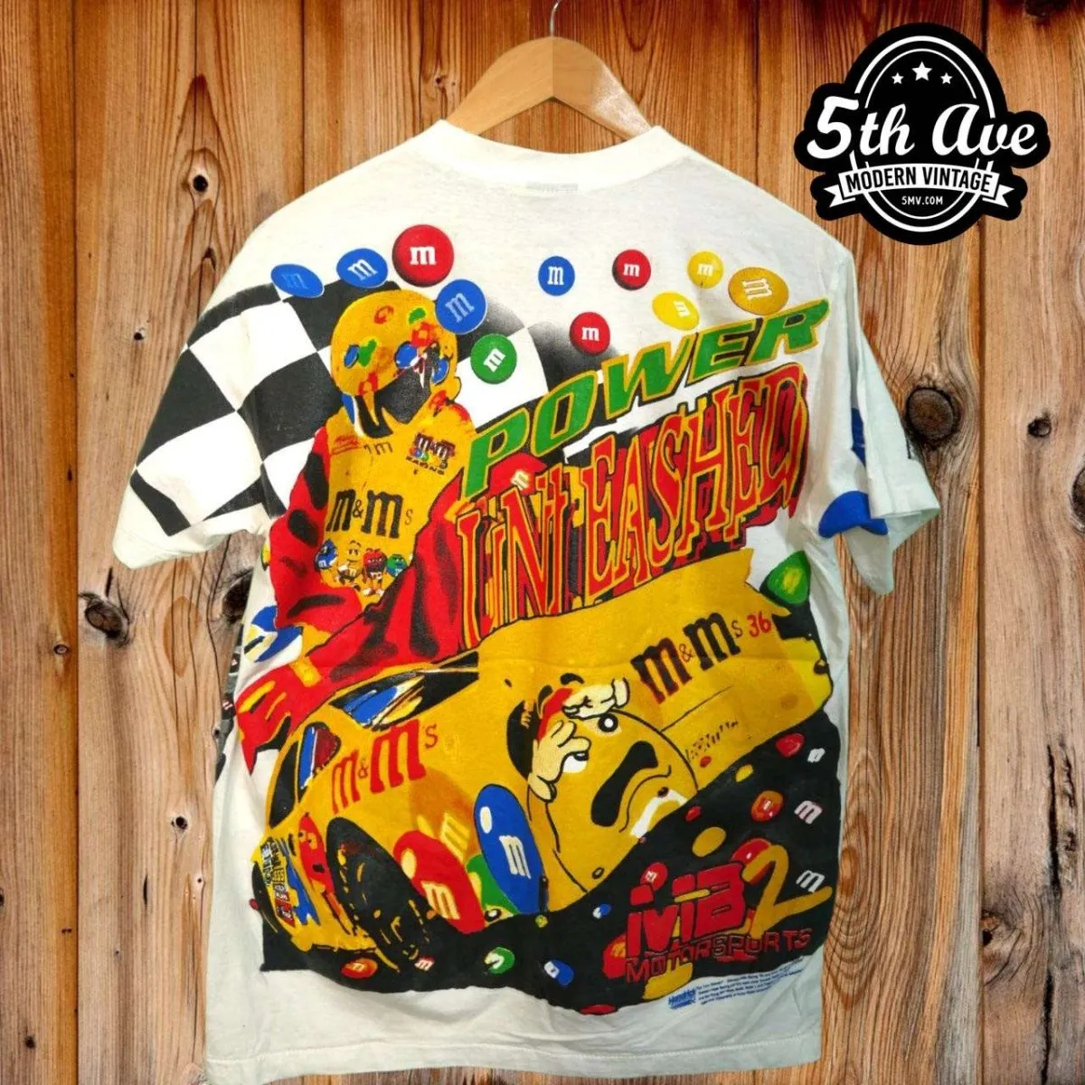 Nascar Ernie Irvan M&M's Pontiac Grand Prix - AOP all over print New Vintage T shirt