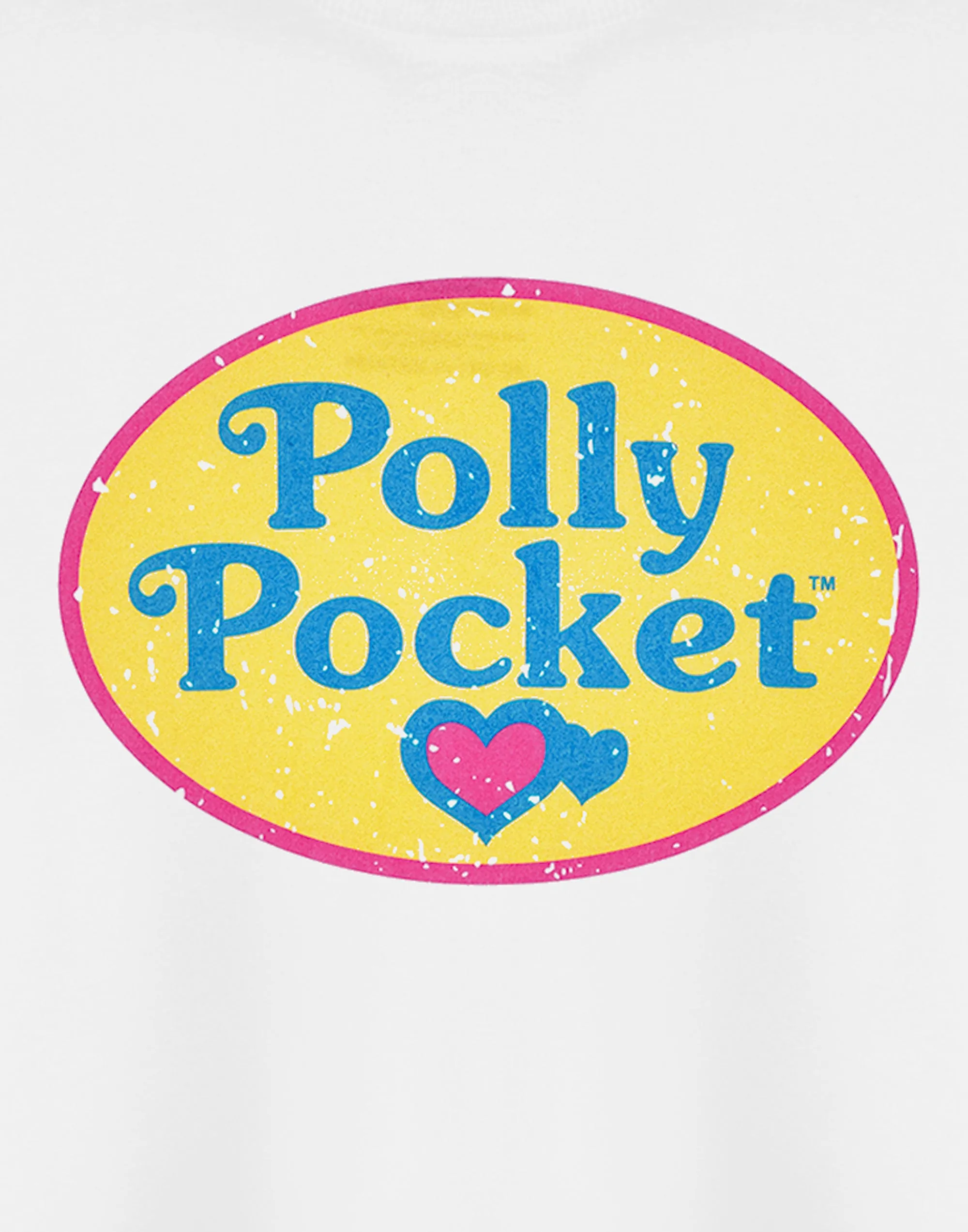 Polly Pocket Retro Logo White Cropped T-Shirt