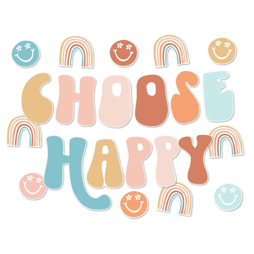 "Choose Happy" Inspirational Classroom Headline | Good Vibes | UPRINT | Schoolgirl Style