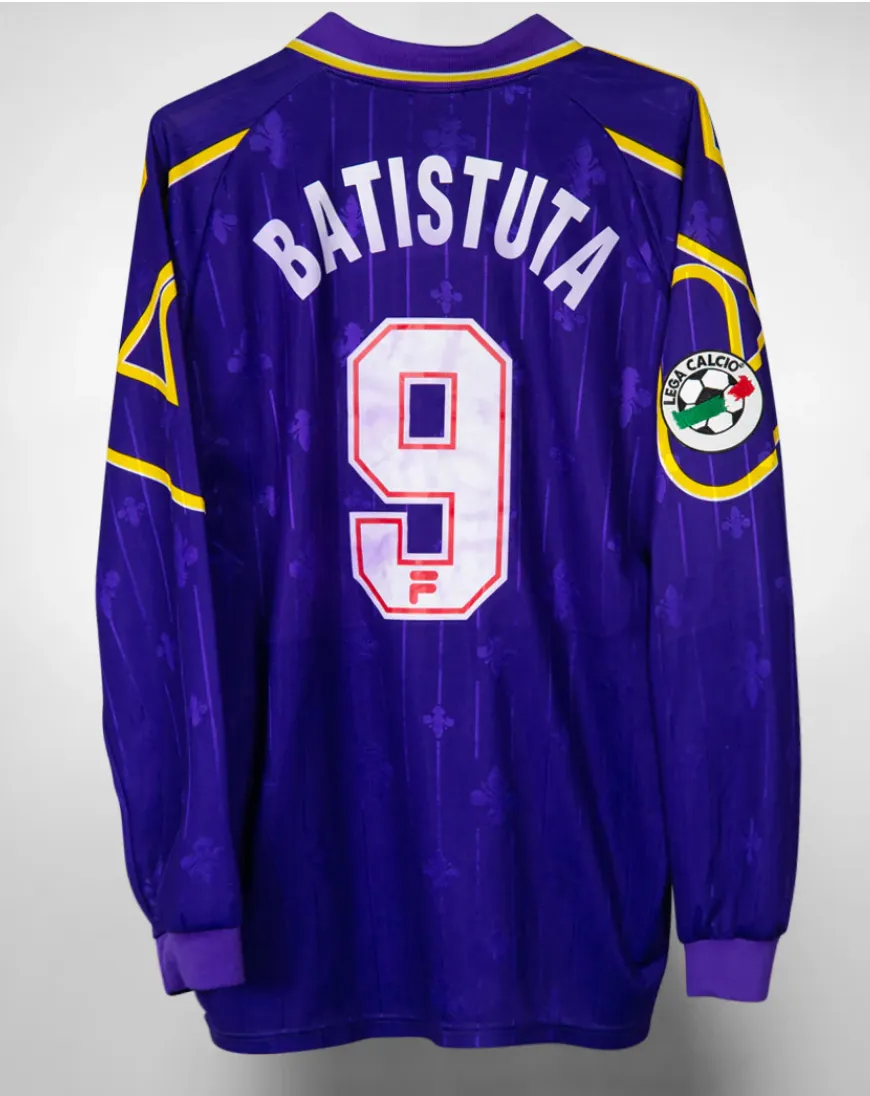 Rare Fiorentina 1997 retro nintendo home football jersey Long sleeve