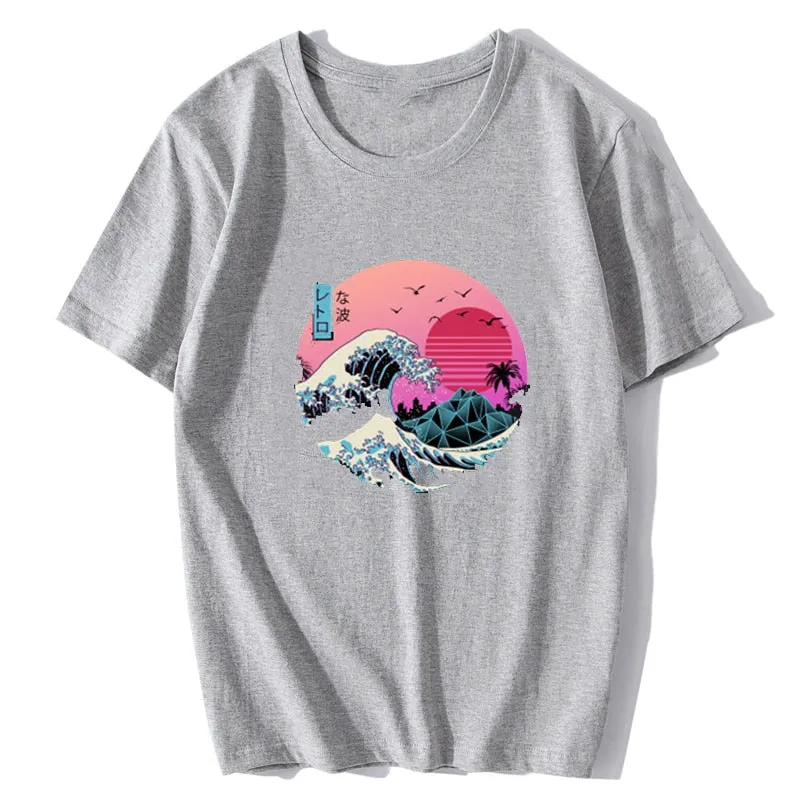 Sakuru Retro Great Wave Shirt