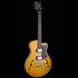 Vintage Yellow SH90-VY Semi-Hollow Electric Guitar - High Performance, Classic Style