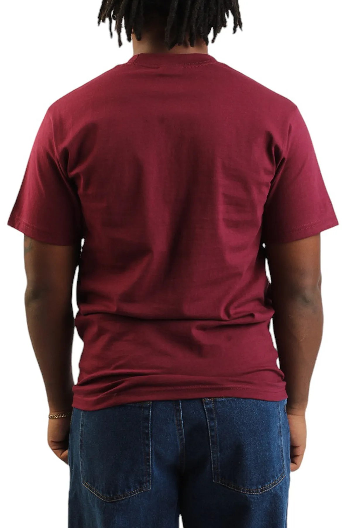 ShakaWear 7.5oz Max Heavyweight S/S Burgundy | MLTD.com