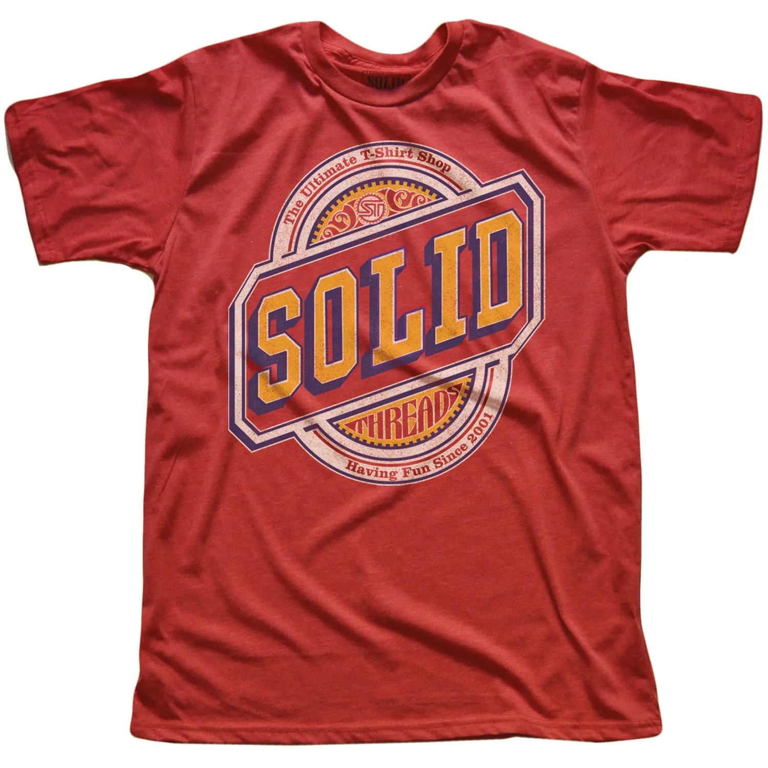 Solid Threads Beer Label Logo T-shirt