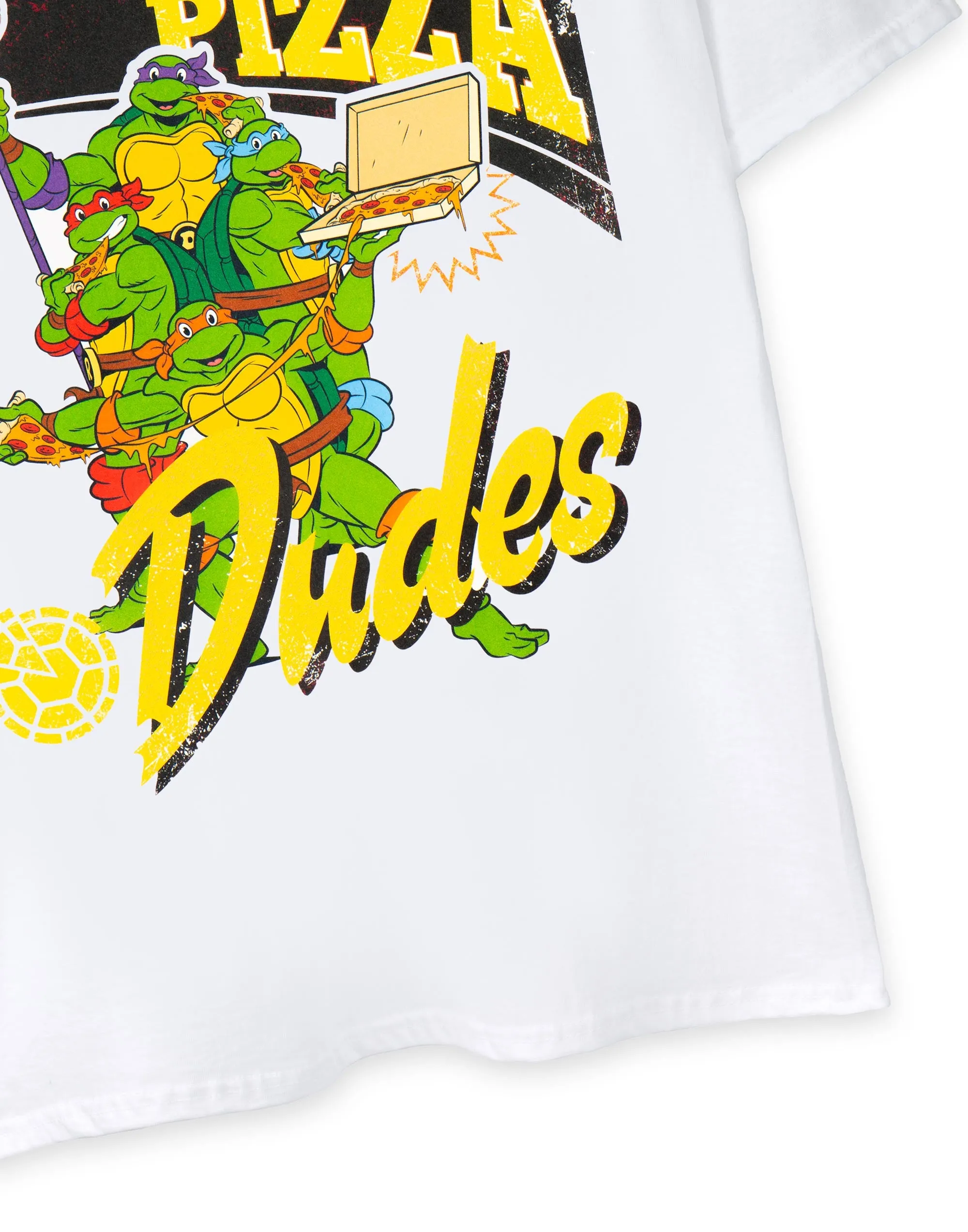 Teenage Mutant Ninja Turtles Pizza Dudes Mens White Short Sleeved T-Shirt