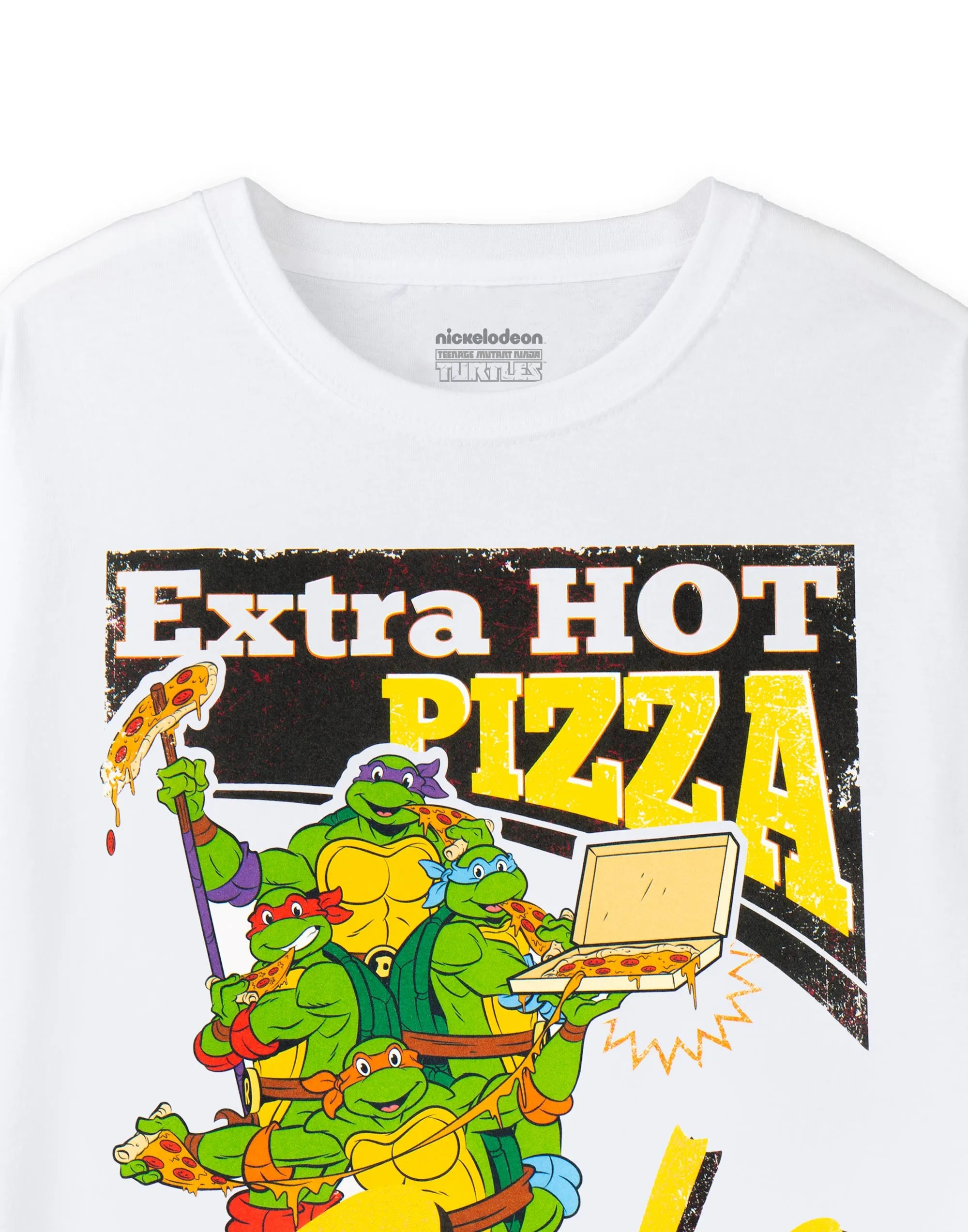 Teenage Mutant Ninja Turtles Pizza Dudes Mens White Short Sleeved T-Shirt