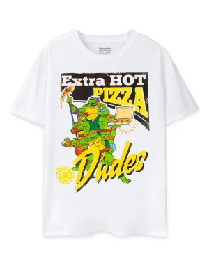 Teenage Mutant Ninja Turtles Pizza Dudes Mens White Short Sleeved T-Shirt