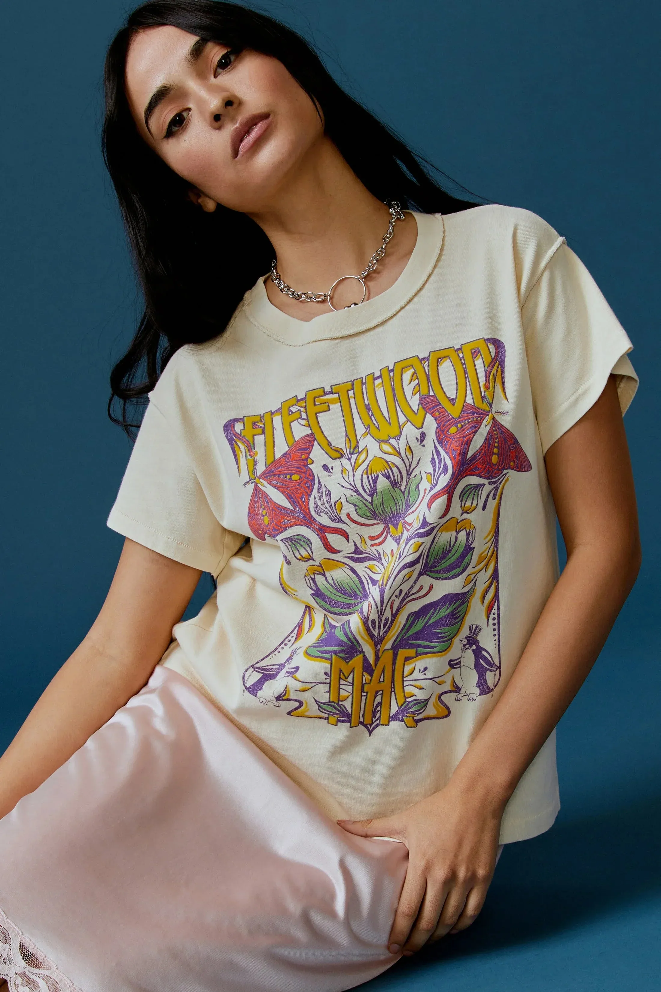 The Fleetwood Mac Butterflies Reverse GF Tee by Daydreamer