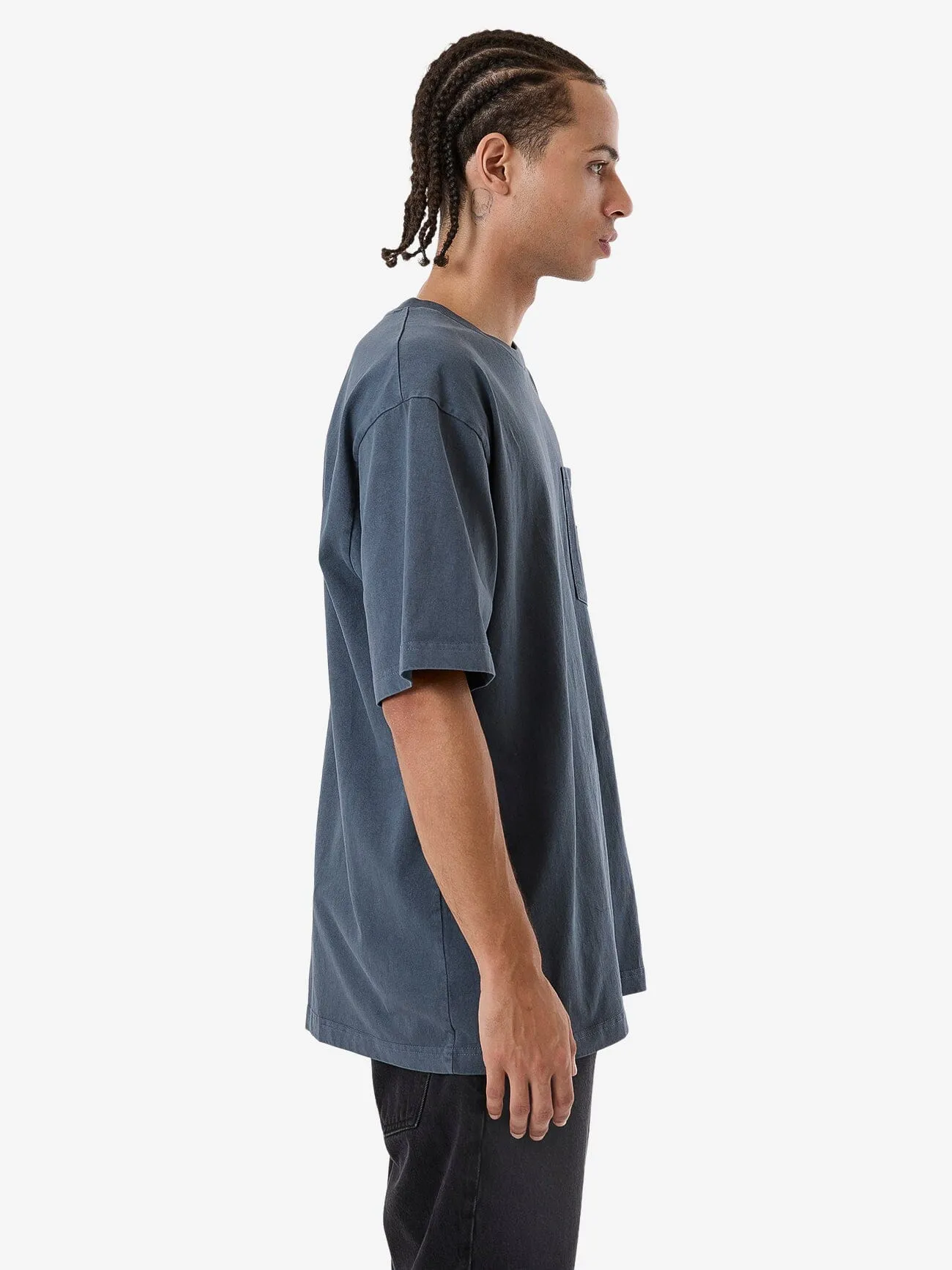 Thrills Union Oversize Fit Pocket Tee - Light Petrol