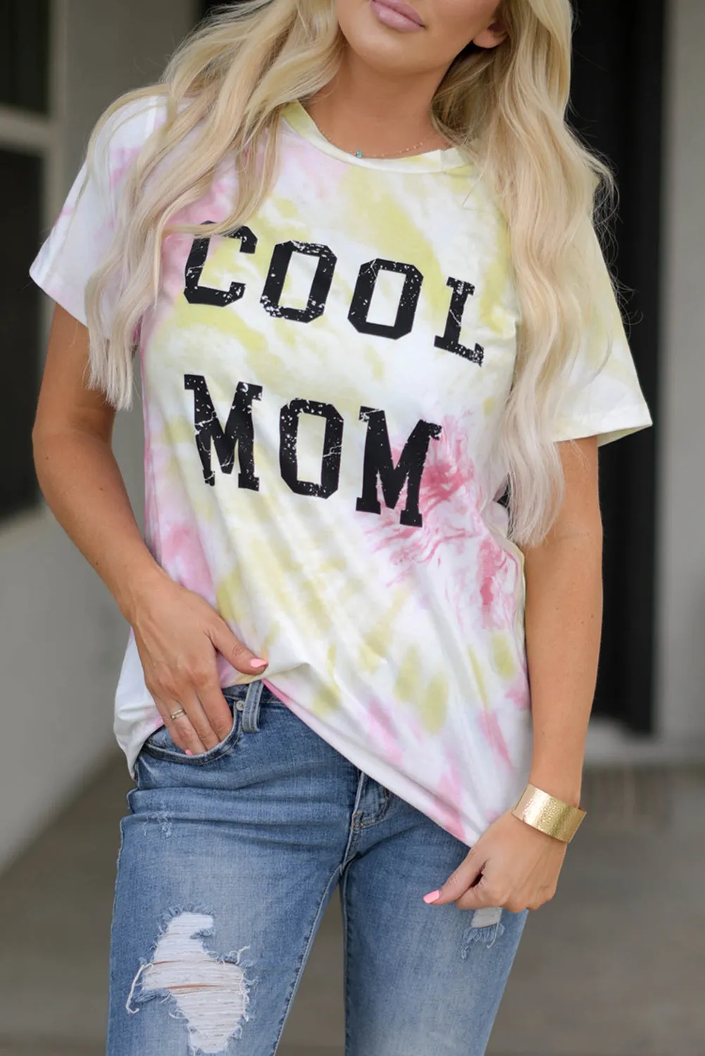 Tie-Dye COOL MOM Tee Shirt